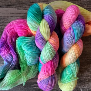 Rainbow Brite - Superwash High Twist 2-Ply Sock Weight Yarn