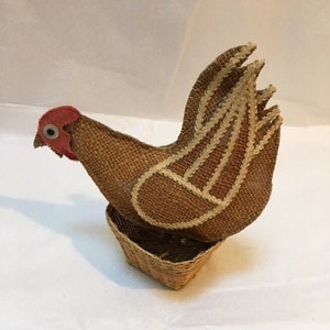Folk Art Chicken and Basket