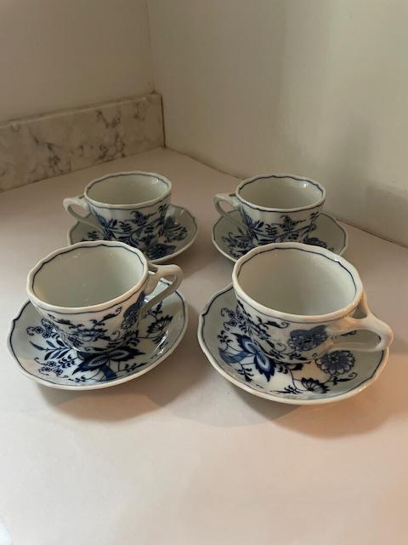 Blue Danube (japan) 1950s Tea Cups (group of 4) - Etsy