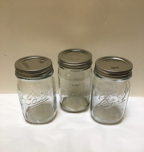Mason Jars Group of 3 Small size Etsy