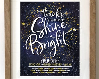 Personalized Teacher Appreciation Print: Class Gift (Digital Download)