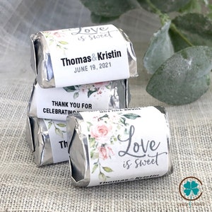 Wedding Favor PRINTABLE | Bridal Shower Favor | Chocolate Wrapper | PERSONALIZED Digital PDF
