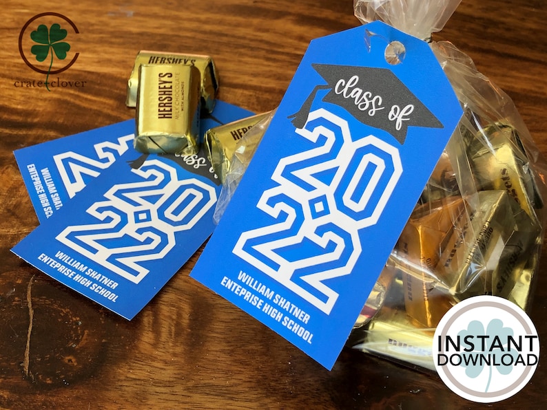 Class of 2022 Graduation Party Favor Tags PRINTABLE Etsy