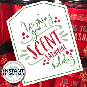 Ik wens je een SCENTsationele vakantie | Afdrukbaar | Witte vakantie cadeaukaartje | DIRECTE DOWNLOAD