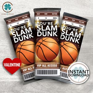 Sport Valentinstag | Basketball Valentinstag | DRUCKBAR | SOFORTIGER DOWNLOAD | Klassenzimmer Valentinstag | Schokoriegel Wrapper | Tafel Schokolade