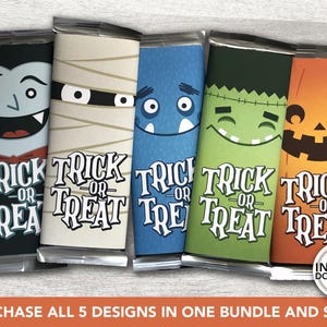 Halloween Candy Bar Wrapper | PRINTABLE | Trick or Treat | INSTANT DOWNLOAD | Chocolate Bar Wrapper | Party Favor