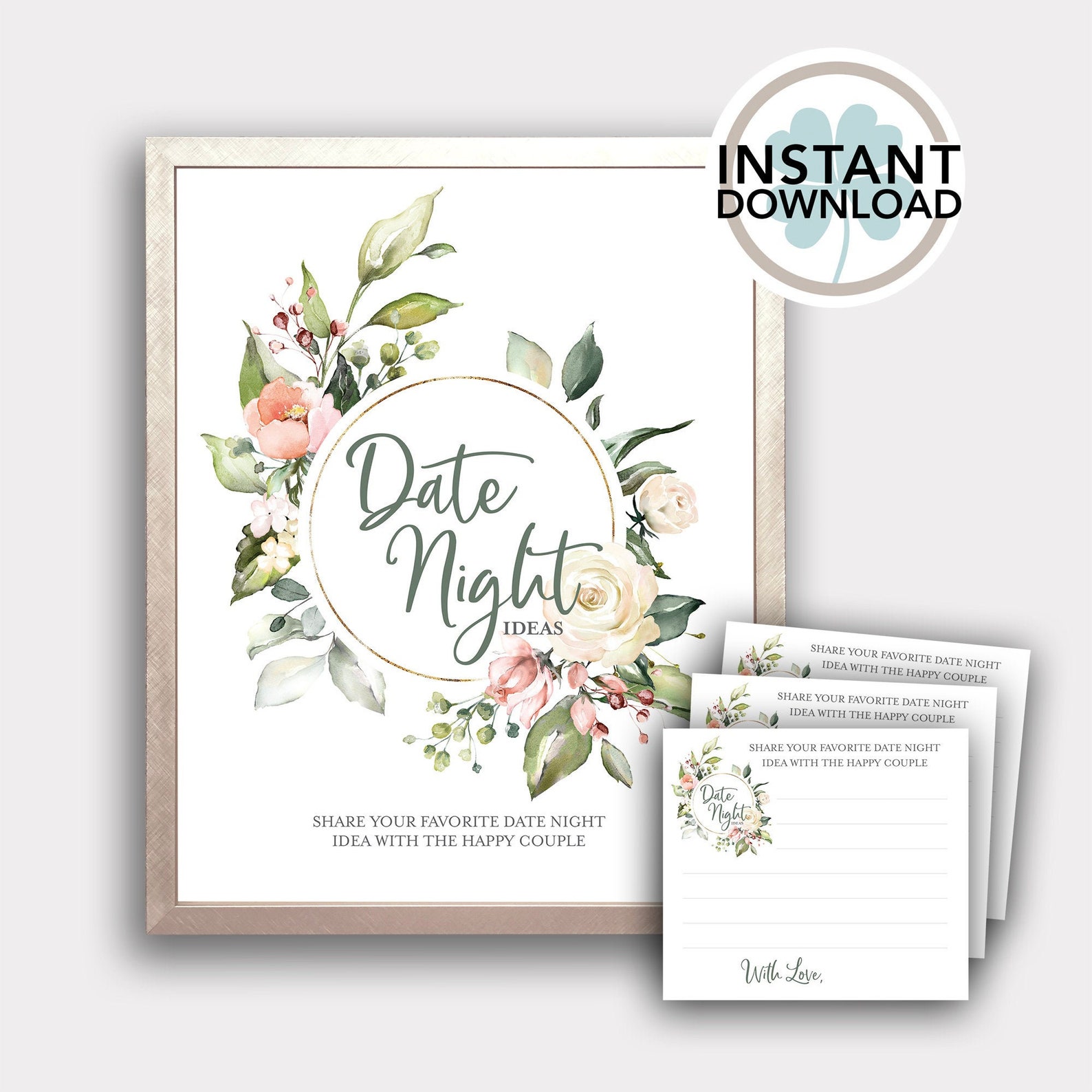 Bridal Shower Activity Date Night Ideas INSTANT DOWNLOAD - Etsy