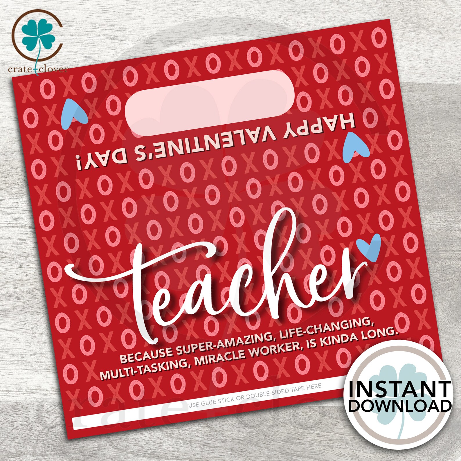 Teacher Valentine PRINTABLE Chocolate Bar Wrapper - Etsy
