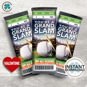 Sport Valentinstag | Baseball Softball Valentinstag | DRUCKBAR | SOFORTIGER DOWNLOAD | Schokoriegel Wrapper | Tafel Schokolade