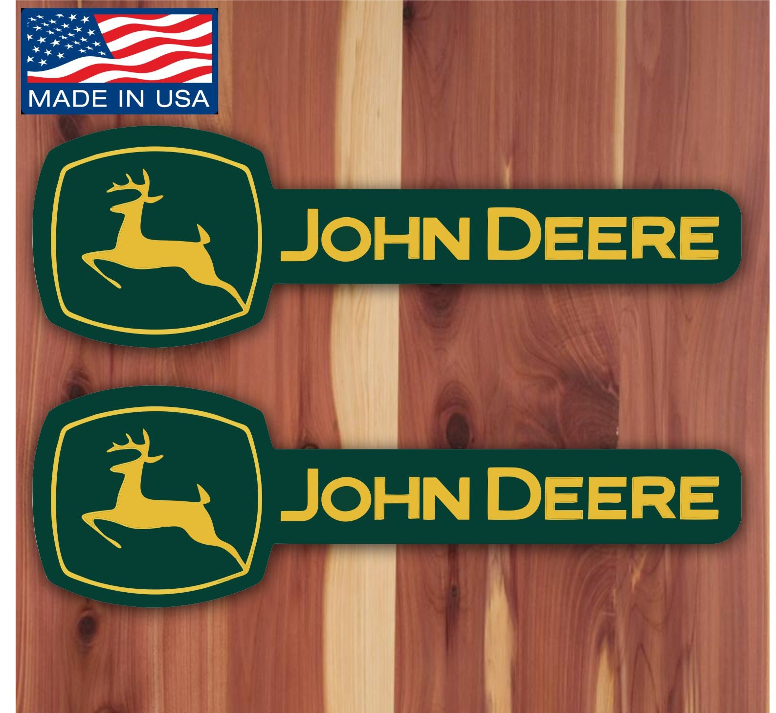 TWO JOHN DEERE 7.75 x 2.5 Vinyl Decals Fade Etsy