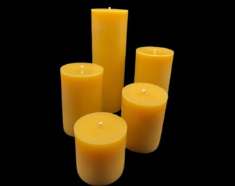 Pillar Beeswax Candles - 5 sizes | Wedding Decor | Reception  | Meditation | Alter | Housewarming Gift Valentine's