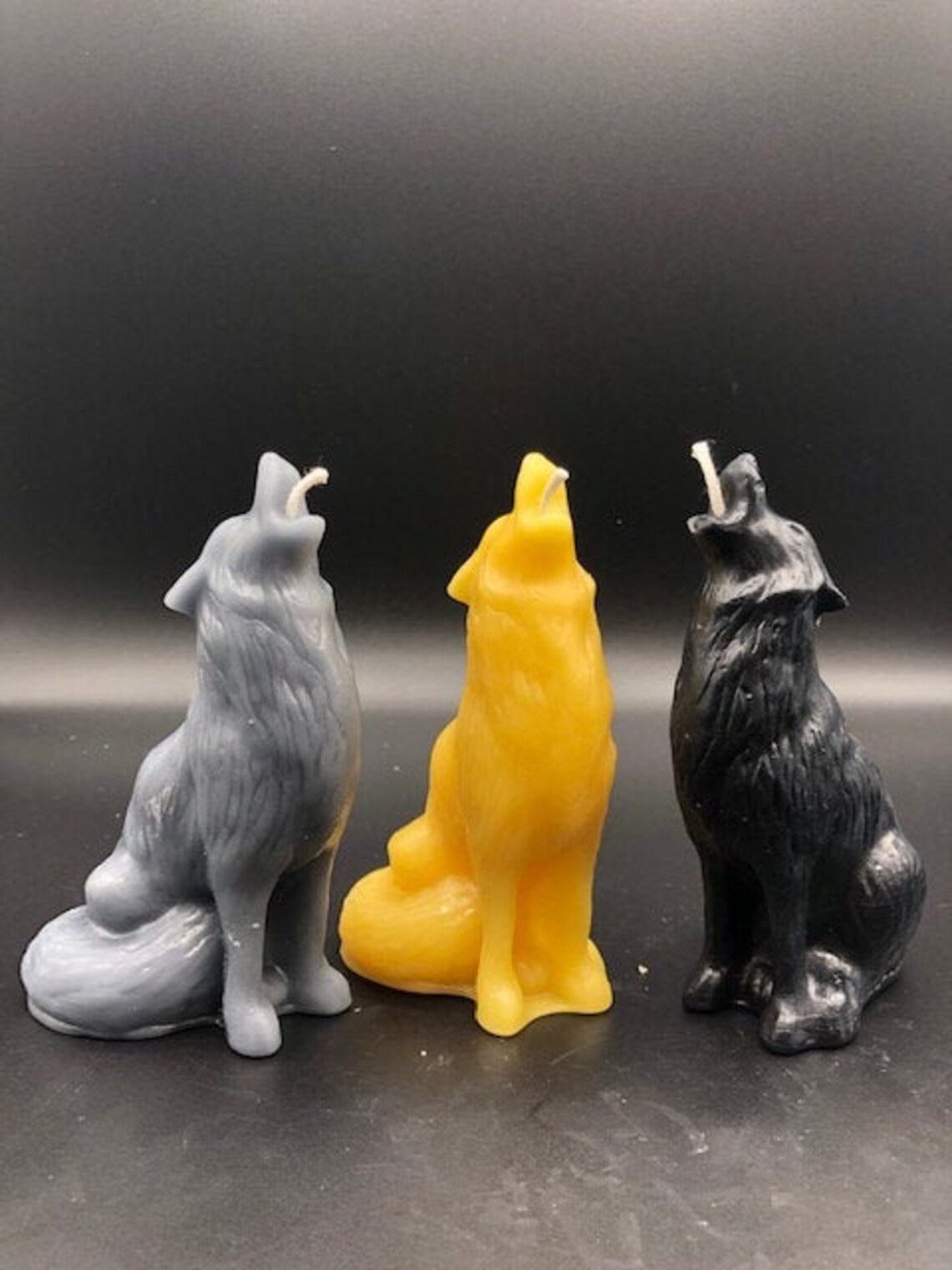 Wolf Beeswax Candle / Howling Wolf Candle / Spirit Guide Gifts Etsy