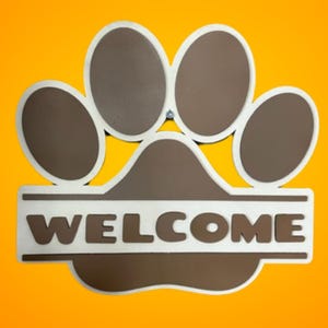 Paw Print Welcome Sign / Dog Lover Sign / Dog Decor / Pet Lover Gifts / Pet Lover Decor / Paw Print Decor / Dog Lover Gifts / Great Gifts