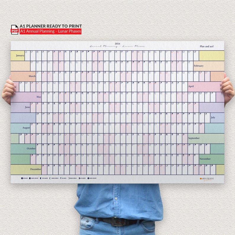 2024 Planning Calendar, A1 Printable Calendar, Planning Calendar