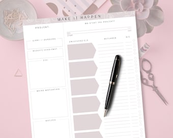 Project Planner Block | Project Planning | Action Plan | Notepad | Orders Organization | customer projects