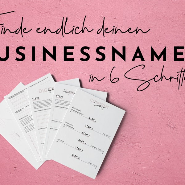 Workbook Businessnamen finden | Selbstständigkeit | Geschäftsnamen | Unternehmensnamen | Online Business | Printable Business | Namen finden