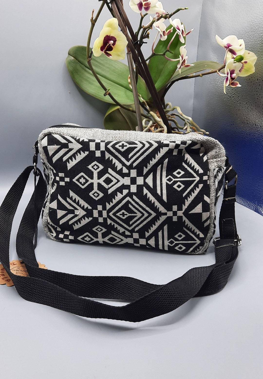 Shoulder Bag Recycled Upholstery Fabric Cross Body Bag Handbag Etsy