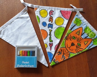 Colour your own Bunting, Craft Activity, Childrens Bunting