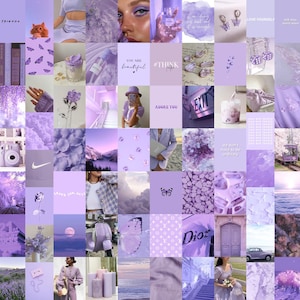 Lavender Collage Kit Lavender/white Aesthetic Wall Collage - Etsy
