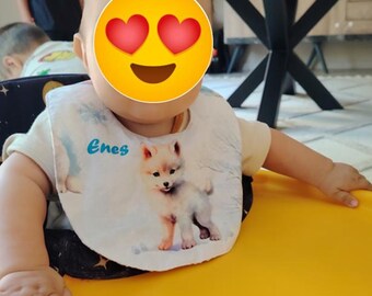 Customizable bib, bib - snap closure