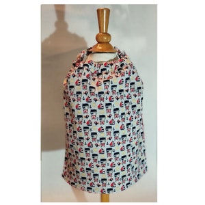 Large children&#39;s table napkin bib - elastic table bib, meal, canteen, snack - reusable, zero waste