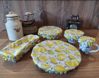 Copri-cibo, ciotola, tazza, tortiera, tortiera in tessuto lavabile a zero sprechi, venduti singolarmente o in set da 5 misure