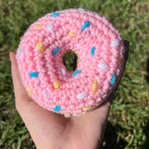 Crochet Pink Donut with Sprinkles