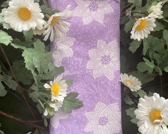 Handmade in Lilac Vintage Cotton, Heat Pack or Eye Pillow with removable cover, unscented.
