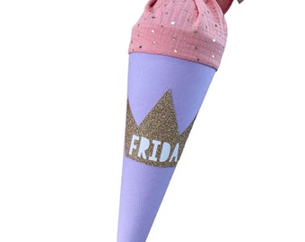 Princess school cone for starting daycare or as a sibling school cone 35 cm