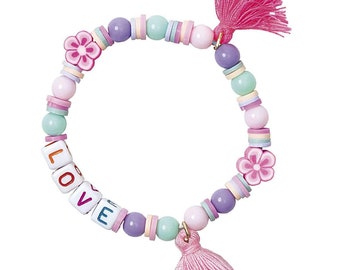 Bracelet DIY for children pastel colored