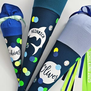 Confettis néon essence motif cône scolaire pour garçon 35 cm et 70 cm personnalisables