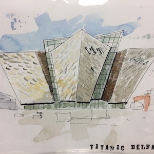 Titanic Belfast, (NI) print on A4 uncoated recycled paper 350gsm