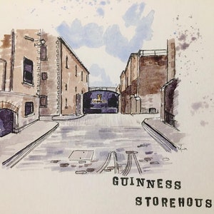 Guinness Storehouse, Dublin, Ireland, signed print on A4 uncoated recycled paper
