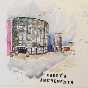 Barry’s Amusements, Portrush NI,  print on A4 uncoated recycled 350gsm paper