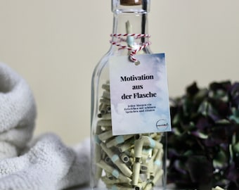 Motivational Bottle - Message in a Bottle with Motivational Messages - Inspirational Quotes - Mindset - Creative Gift Sayings - Positive Energy