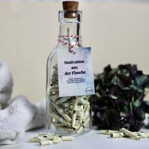 Motivationsflasche - Flaschenpost motivierende Botschaften - inspirierende Zitate Mindset - Kreative Geschenk Sprüche - Positive Energie