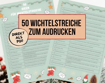 50 kerstgrappen om uit te printen | Digitale download als PDF