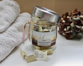 Motivation in a jar - Quotes to motivate - Inspiring sayings, mindset - Mindfulness, positive affirmations - Creative gift idea for women