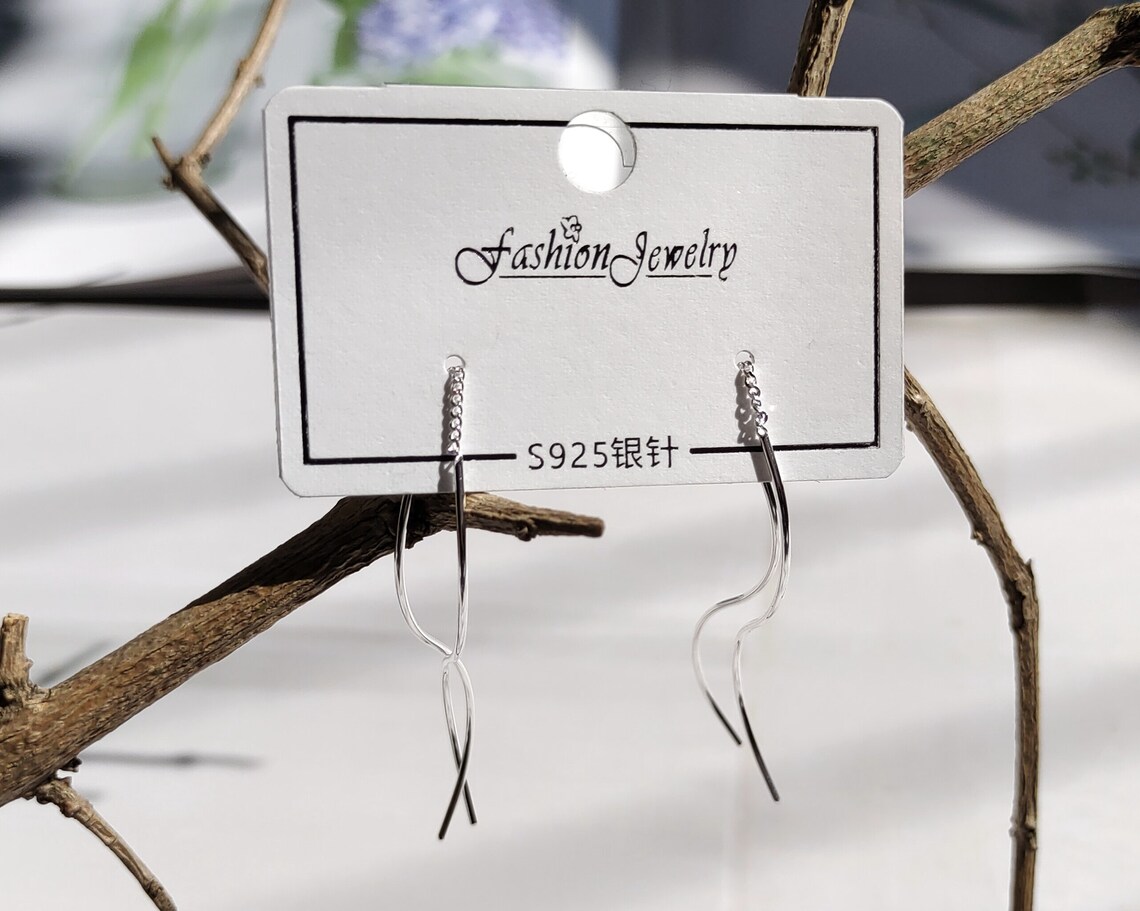 Silver Threader Earrings Sterling Silver Spiral Earrings Etsy UK