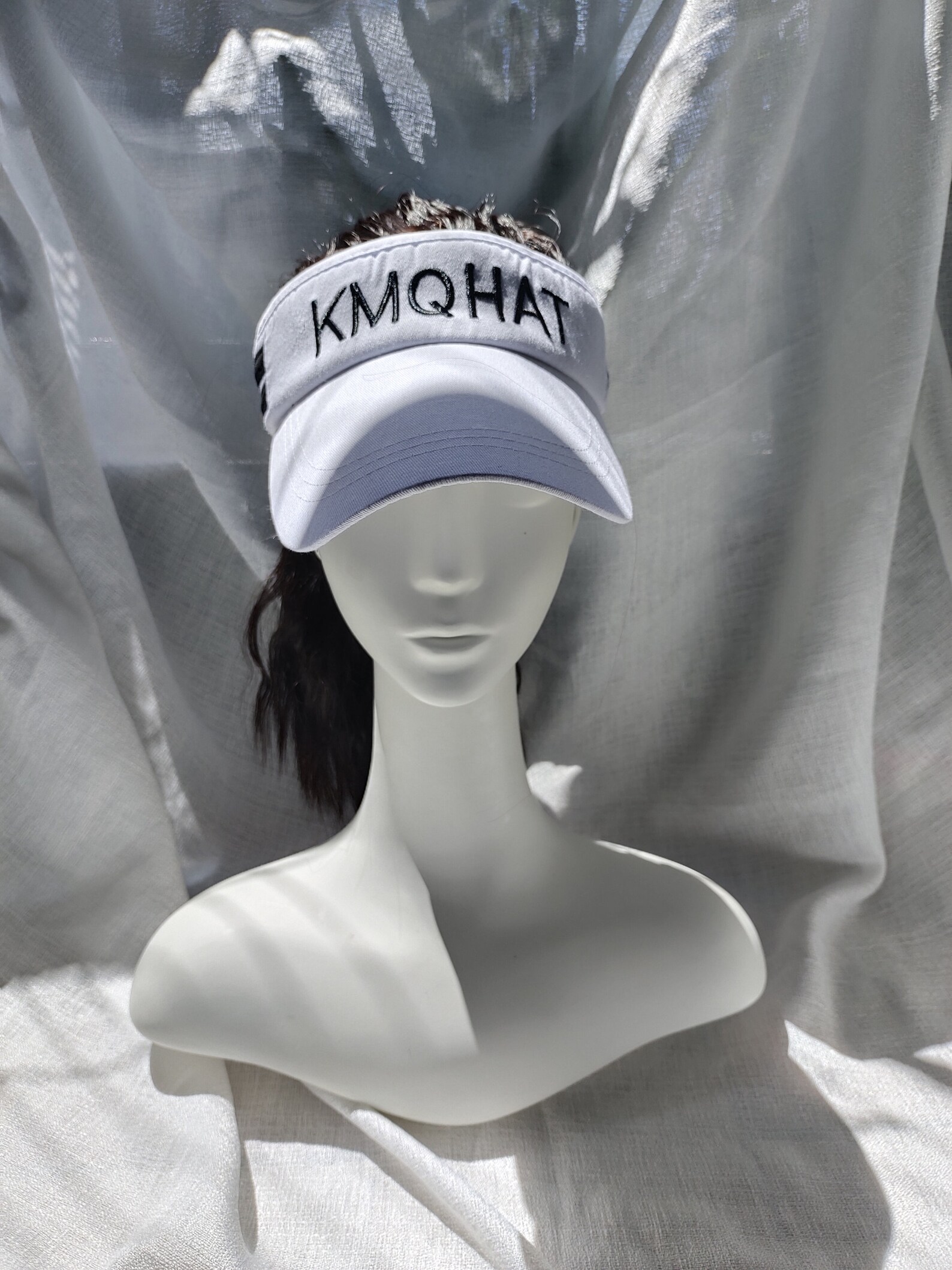 Baseball Cap Hats With Hair Attached Wig With Hair Ponytail Etsy