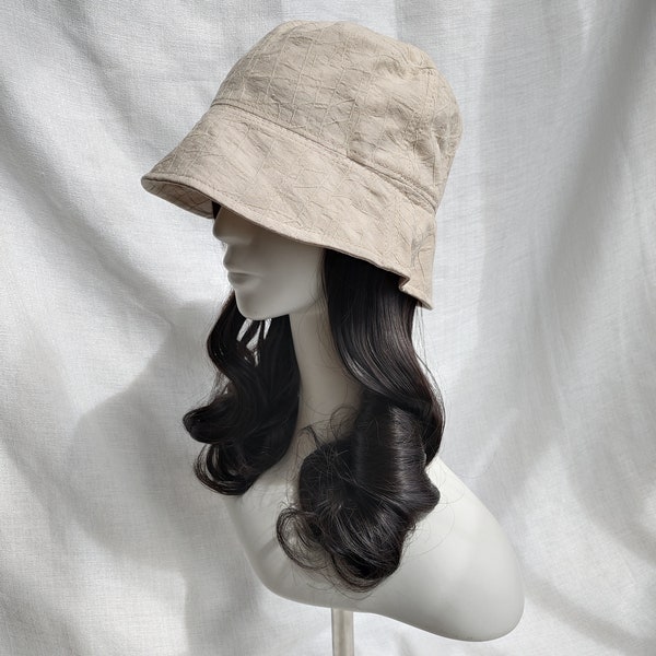 Bucket Hat With Hair Attached Etsy