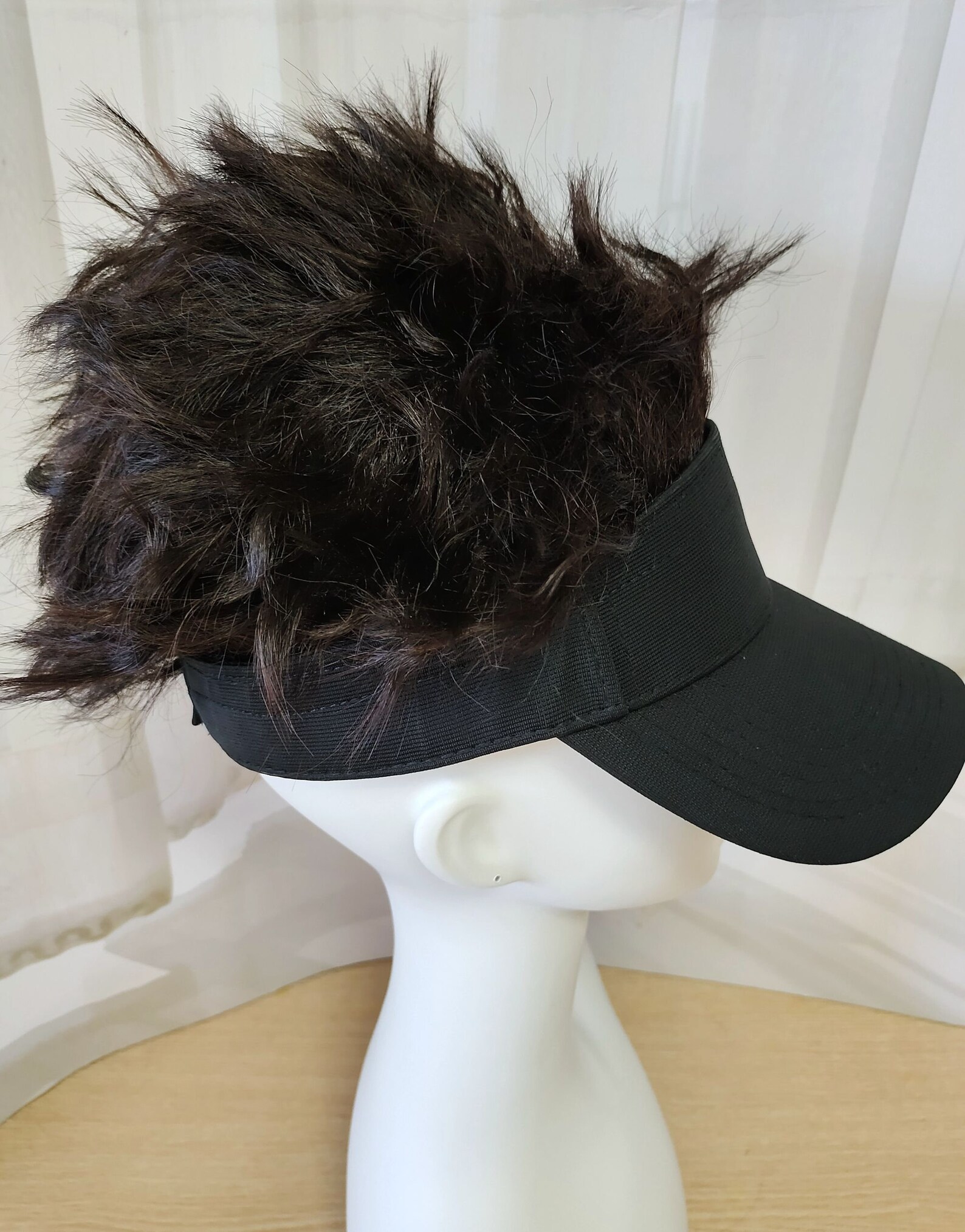 Men's Novelty Flair Spiked Hair Visor Sun Funny Golf Etsy