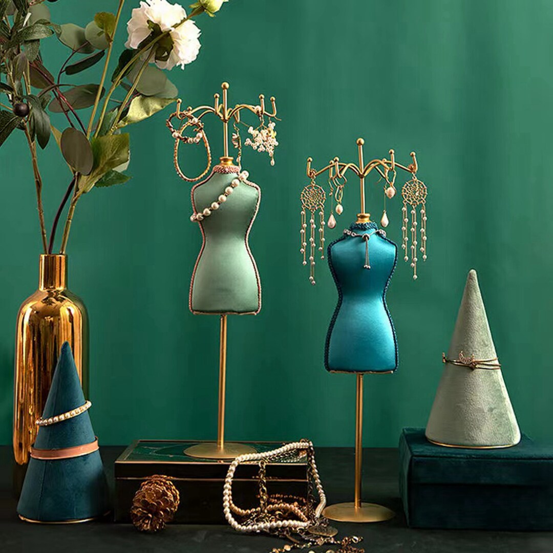 Double Sided Metal Jewelry Displays Stand Earrings Necklace Etsy