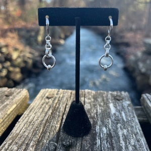 Sculpted Chainmaille Aluminum Earrings