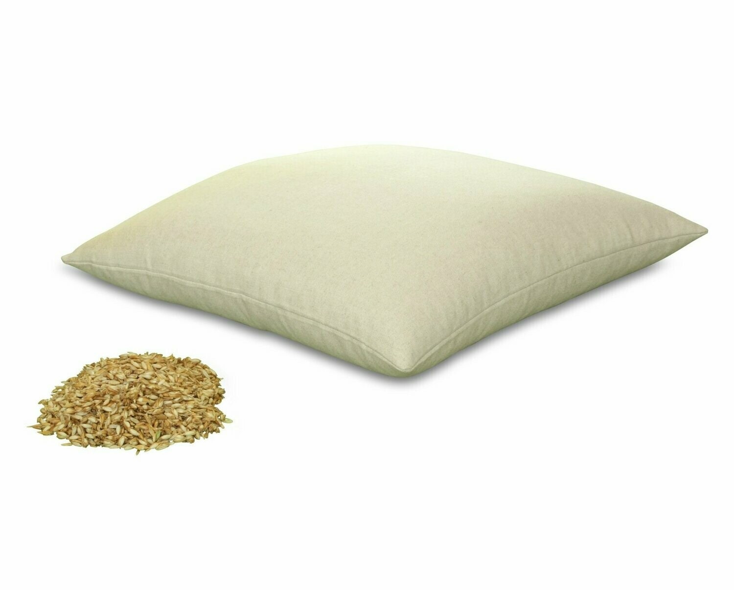 Oreiller Balle d'épeautre Bio Carré/Rechargeable, Lin et Coton Oeko-Tex Artisanat Français Fait Main