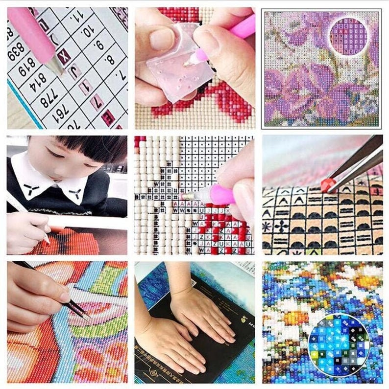 5D DIY Full Drill Square Round Diamond Painting Etsy