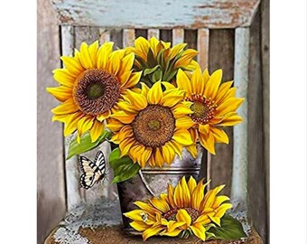 Warped Sunflower Diamond Painting Kit (Full Drill) – Paint With Diamonds