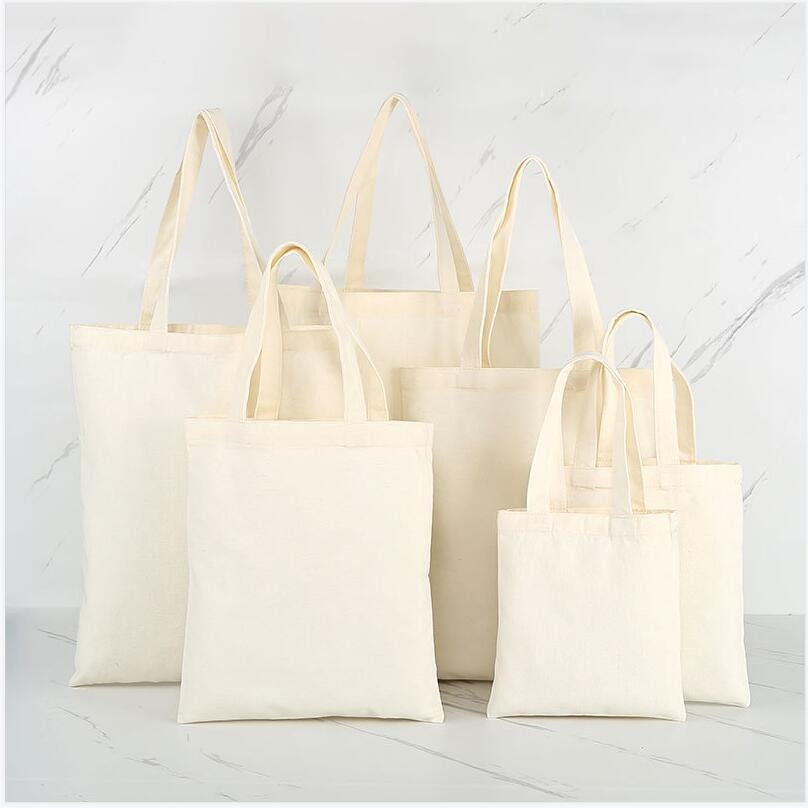 5/10/20 Pcs Sublimation Tote Bags 100%Polyester Blanks Canvas Bag Reusable  Grocery Bags for Heat Transfer Vinyl DIY Crafting