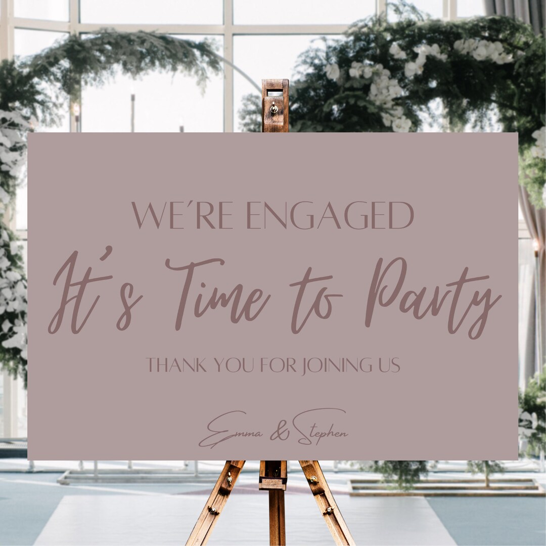 Engagement Party Sign Template Modern Minimalist Engagement Welcome Engagement Party Sign Template Modern Minimalist Engagement Welcome