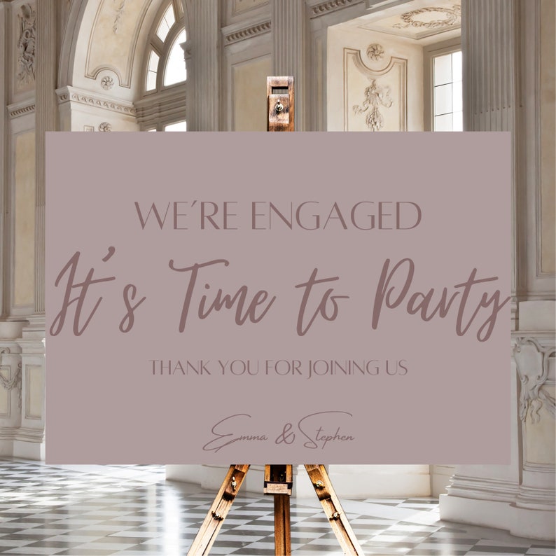 Engagement Party Sign Template Modern Minimalist Engagement Welcome Engagement Party Sign Template Modern Minimalist Engagement Welcome